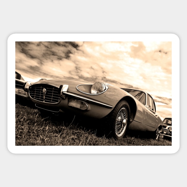 Classic British Sports Motor Car Sticker by AndyEvansPhotos